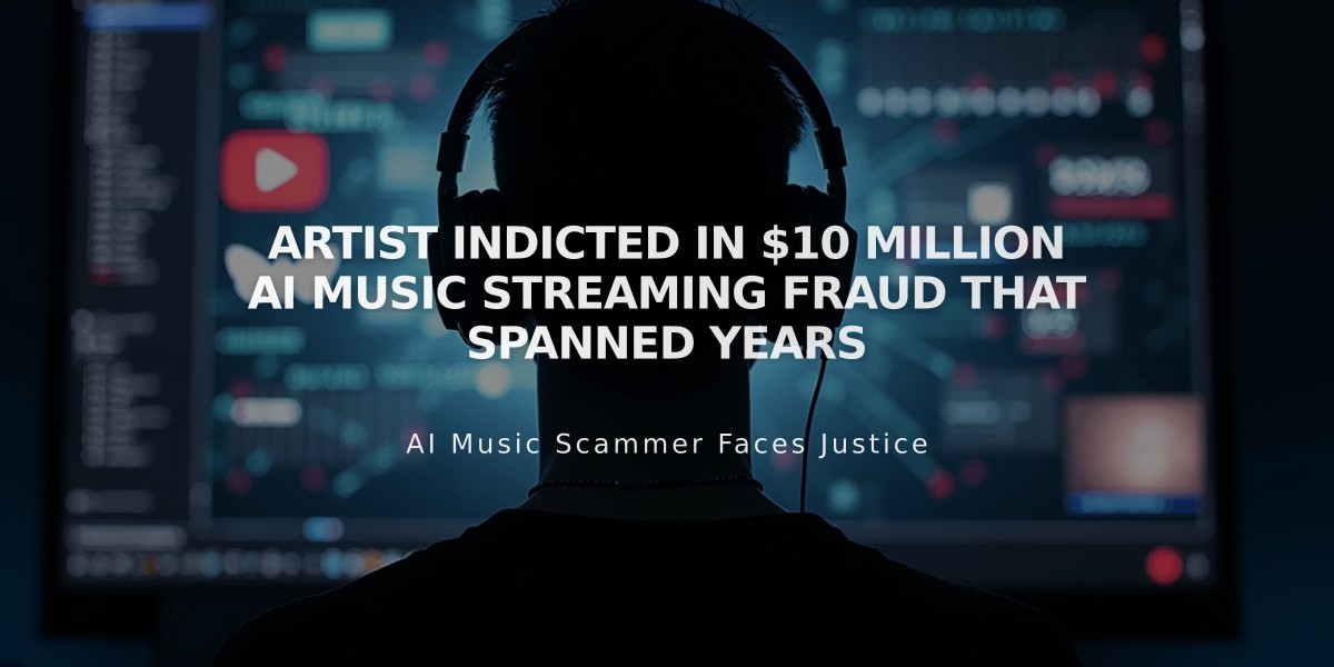 Artist Indicted in $10 Million AI Music Streaming Fraud that Spanned Years