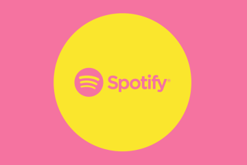 Spotify logo on yellow background