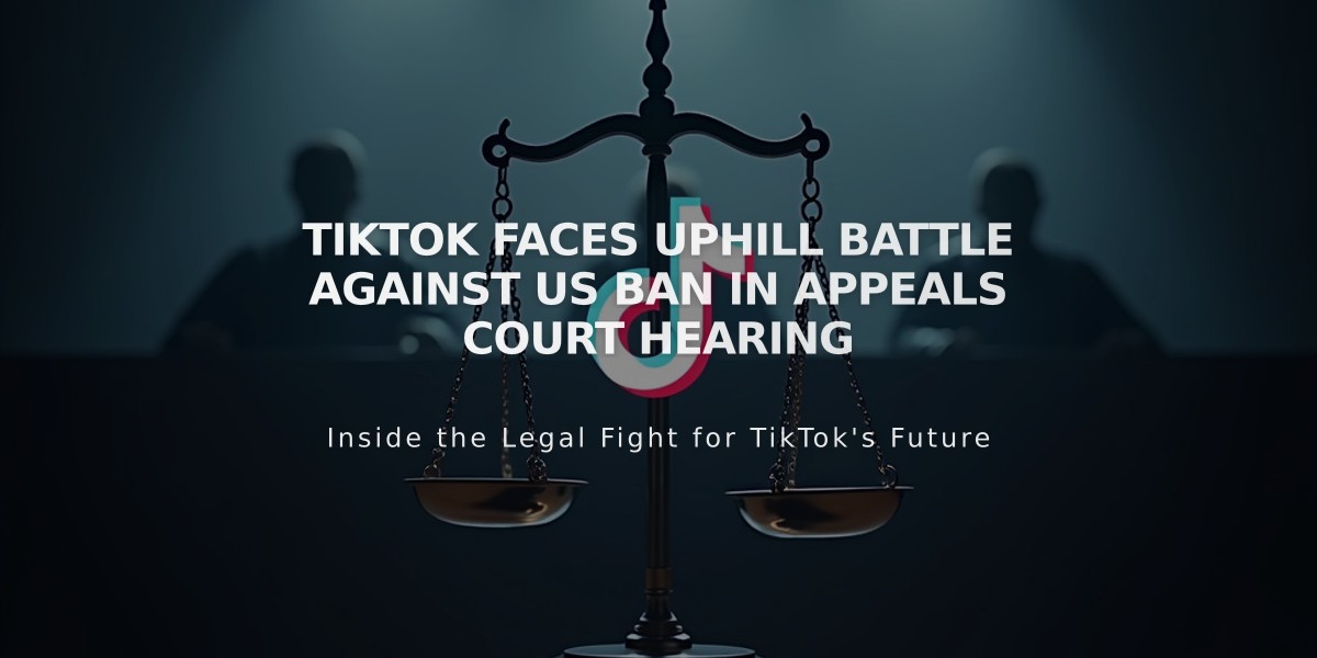 TikTok Faces Uphill Battle Against US Ban in Appeals Court Hearing