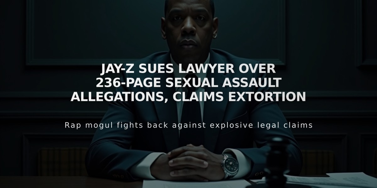 Jay-Z Sues Lawyer Over 236-Page Sexual Assault Allegations, Claims Extortion