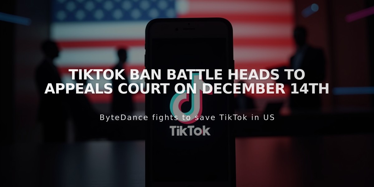 TikTok Ban Battle Heads to Appeals Court on December 14th