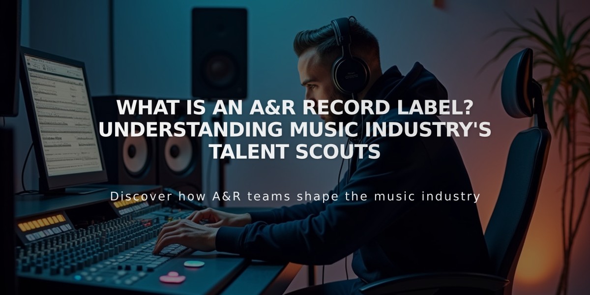 What Is an A&R Record Label? Understanding Music Industry's Talent Scouts