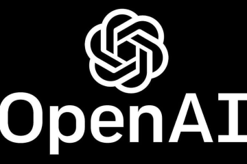 OpenAI logo against black backdrop