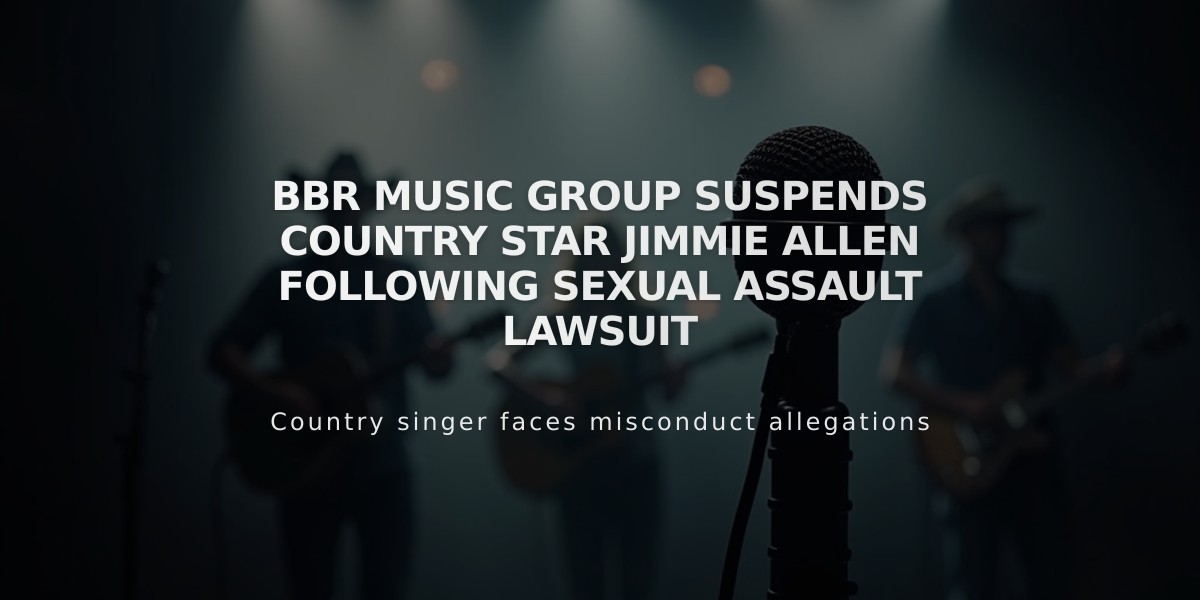 BBR Music Group Suspends Country Star Jimmie Allen Following Sexual Assault Lawsuit