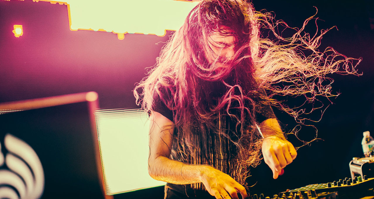 DJ Bassnectar performing on stage